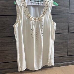 The Limited Cream Studded Blouse